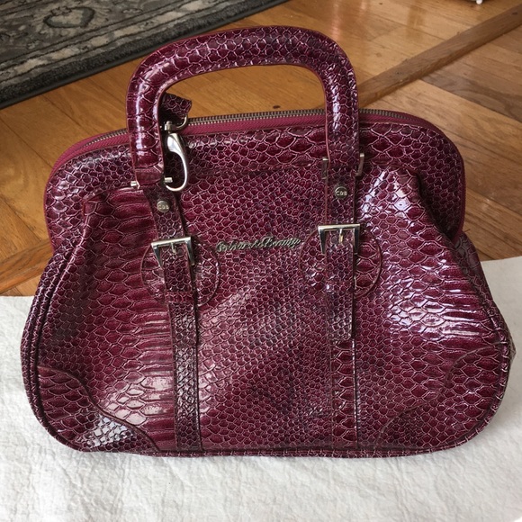 Handbags - Purple snake print purse